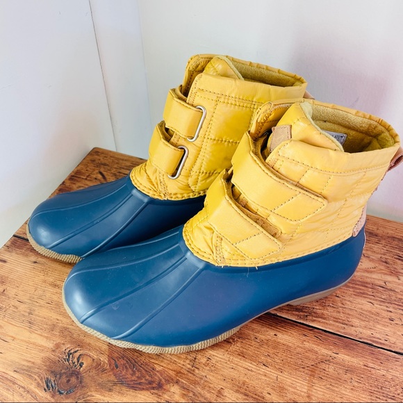 sperry boots yellow